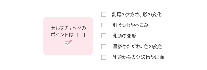 【セルフチェックのポイントはココ！】