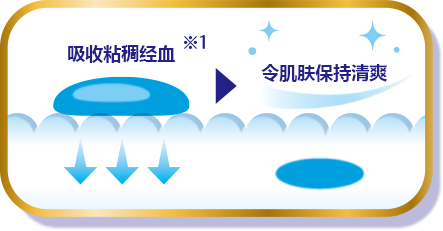 吸收粘稠经血※1 令肌肤保持清爽