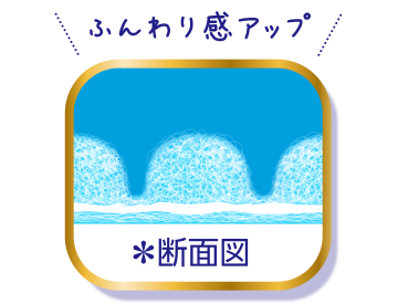 ふんわり感アップ ＊断面図