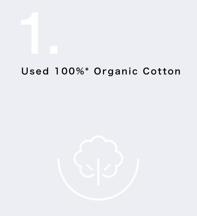 Used 100%* Organic Cotton