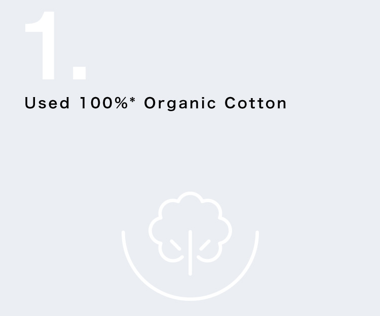 Used 100%* Organic Cotton