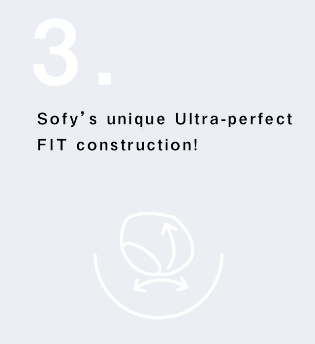 Sofy’s unique Ultra-perfect FIT construction!