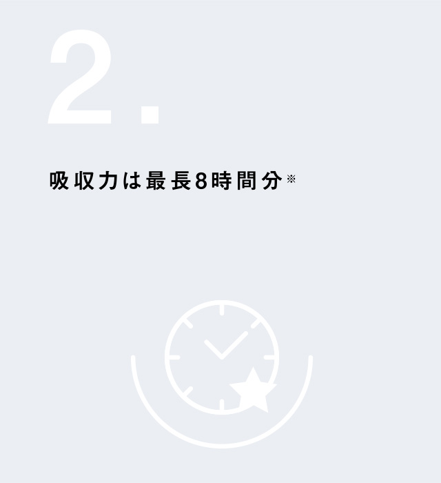 吸収力は最長8時間分