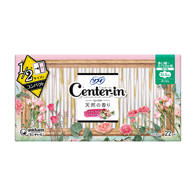 Center-in Compact1/2 天然花卉的清香 量多时日用～普通日用/超薄 21.5cm 护翼型