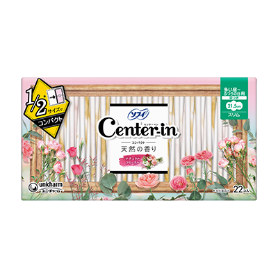 Center-in Compact1/2 天然花卉的清香 量多时日用～普通日用/超薄 21.5cm 护翼型