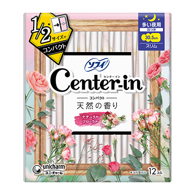 Center-in Compact 1/2 Natural Floral Scent For heavy nights/slim 30.5cm With wings