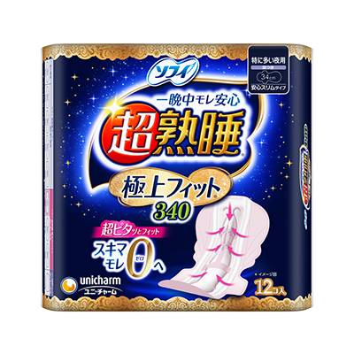 超熟睡®極上フィット®370 夜用ナプキン | ソフィ超熟睡®極上フィット