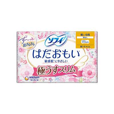 ソフィはだおもい®極うすスリムタイプ　極うすスリム　軽い日用　羽なし17.5cm