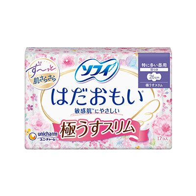 ソフィはだおもい®極うすスリムタイプ　極うすスリム　特に多い昼用　羽つき26cm