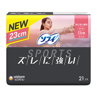 ソフィSPORTS 特に多い昼用 羽つき23cm